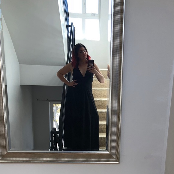 Full length black Forever 21 formal dress, worn for a wedding. - Picture 5 of 5